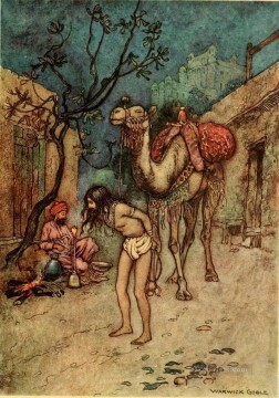  Tales Oil Painting - Warwick Goble Falk Tales of Bengal 03 India
